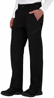 [Gerry] Men's Fleece Lined Stretch Snow Pants (Black, XL), X-Large