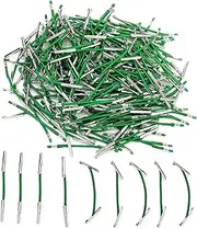 200 Pcs Metal Treasury Tags 45mm Metal Ended Kit Elasticity Metal Treasury Tags Set Cord Paper Tie Tags Portable String Binders Office Fasteners