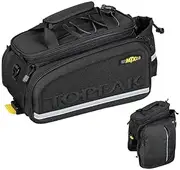 Topeak MTX 2.0 TrunkBag DXP Water Resistant Cycle Trunk Bag with Expandable Pannier Sides, Compatible with All MTX QuickTrack 2.0 Racks, Black