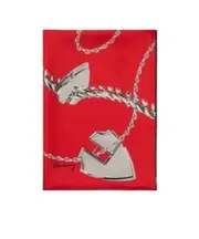 Shield Hardware-print silk scarf One size Red