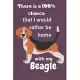 There is a 100% chance that I would rather be home with my Beagle: For Beagle dog lovers