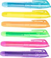 Homoyoyo 1set Highlighter Pens Convenient Multi Function Marking Tool for Scrapbooking Study and Journaling Vibrant Colors for Easy Book Marking and Note Taking 6pcs