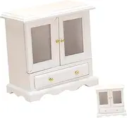 1:12 Scale Miniature Bookcase Wooden Mini Cupboard Door for Boys and Girls' Dollhouse Decor
