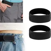[Bluejunior] Buckle-Less Belt No Buckle Elastic Belts Lazy Adjustable Belt Elastic Invisible Side Waist Belt Outdoor 2 Pack