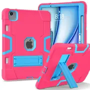 MCC Stylish Shockproof iPad Air 13" 2025 Case Cover Kids Apple 7th Gen [Magenta+Blue]
