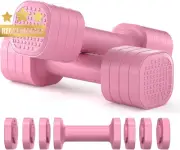 Adjustable Dumbbells Set of 2 6-in-1 Hand Weights Women 0.9KG-2.27KG Home Gym