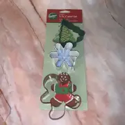 Wilton Christmas Cookie Cutter Set of 3, Tree, Snowflake, Gingerbread Man metal