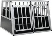 Modern Portable Dog Crate, Heavy-Duty Metal Dog Cage, Double-Door Dog House, Pet Kennel for Pets, 94x88x69 cm