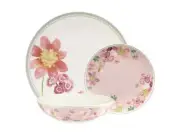 Maxwell & Williams Primula Coupe Dinner Set 12pc Pink Gift Boxed RRP $169.95