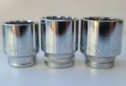 Sockets SAE/Imperial 3pc 1" to 1-3/16", 1/2" Drive, Precision Minimax Tools, New
