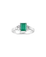 Gem Spark 14K 1.15 ct. tw. Diamond & Emerald Ring