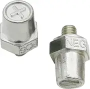 Battery Charging Side Post - Positive Negative Side Terminal Battery Adapters - Lead Alloy Charging Connector for Motorcycle, Pack of 2