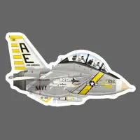 在飛比找Yahoo!奇摩拍賣優惠-美國海軍 F-14 第142戰鬥機中隊 幽靈騎士 飛機貼紙 