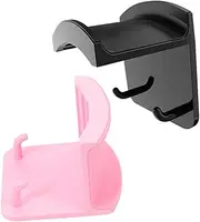 2pcs Wall Mount Headphone Stand No-Drill Wall Mounted Headphone Hanger Gaming Headset Rack Headset Hook Sturdy Earphone Bracket