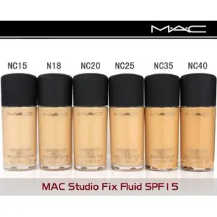 MAC 超持妝無瑕粉底液 studio fix fluid SPF15 30ml  NC20  NC25 自然白皙