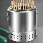 Bucket Furnace Windproof Steel Evenly Heated Charcoal Grill