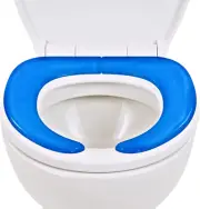 Vive Gel Toilet Seat Cushion Cover - Raised Padded Riser Cushion for Elongated,