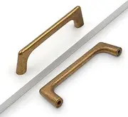 Coinkoly 10 Pack 3-3/4"(96mm) Vintage Antique Brass Cabinet Pulls Kitchen Cabinet Handles Bronze Drawer Dresser Handle Cupboard Hardware for Cabinets