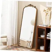 Gold Vintage Ornate Baroque Mirror, 65"×22" Full Length Mirror Floor Mirror,