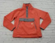 Carhartt Fleece Pullover Sherpa Snap Front Orange 104922-W WOMENS SIZE XS 0-2