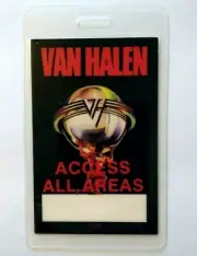 Van Halen 5150 Backstage Pass All Areas Globe Man Original 1986 Hard Rock Music