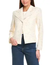 St. John Space-Dyed Window Pane Tweed