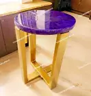 Amethyst Geode Table – Polished Stone Gemstone Furniture | Elegant Living Room