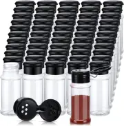 Amyhill 100 Pcs Plastic Spice Bottles Spice Jars Seasoning Jars Shaker Plastic J