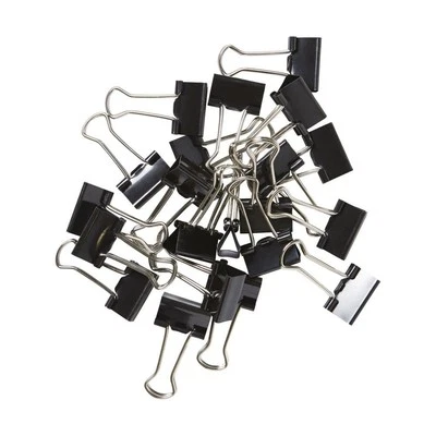 10 Pack J.Burrows 19mm Foldback Black Paper Holder Clips Quality Small Strong