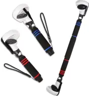 VR Game Handle Attachments for Oculus/Meta Quest 2 Beat Saber Handles,2 in 1