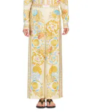 Versace Underwater Barocco Foulard Silk Pants
