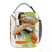 c301 Rafael Nadal Illustration Funart Lunch Bags Insulated Lunch Tote Waterproof Bento Box Picnic Bags for Woman Work Children School k301