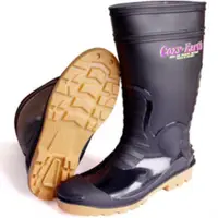 在飛比找ETMall東森購物網優惠-一體成型時尚中筒雨靴/雨鞋(黑)