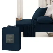 Micro Flannel Sheet Set Navy