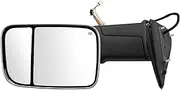 Left Driver Side Tow Mirror fits for 2013-2018 Ram 1500 2500 3500 Support Power Folding Glass Adjustment Power Heated with Turn Signal Light with Temperature Sensor