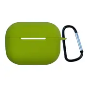 For AirPods Pro 2nd Gen Case, Protective Silicone Cover, Snap Hook, Grass Green