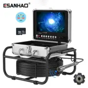 512HZ Drain Sewer Camera Pipe Inspection Camera Self-leveling DVR 16GB 9'' 20M