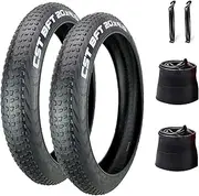 20x4.0 Fat Bike Tire, Replacement Bike Tires with Tube, Foldable Snow Bicycle Tires Kit, High-Performance Puncture Resistant Fat Tire for E-Bikes Mountain Bikes, Bike Tire for Street or Trail Riding