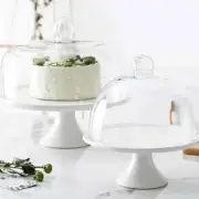 Cake Stand Plate Display Platter Ceramic Dessert Desert Serving Macaron Round
