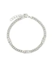 Sterling Forever CZ Amalia Mixed Link Bracelet