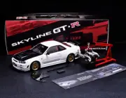Motorhelix 1/18 NISSAN SKYLINE GT-R R34 Z-tune nismo Diecast Model Car White