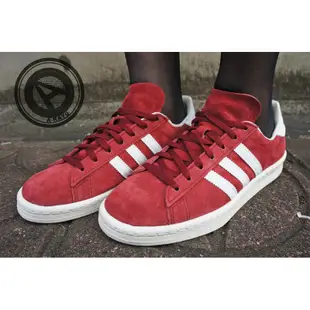 ADIDAS 女 CAMPUS 80S CARDINAL RED 奶油底 酒紅白【A-KAY0 33折】【Q23083】