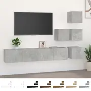 Wall-mounted TV Cabinet Engineered Wood TV Stand High Gloss White/White vidaXL