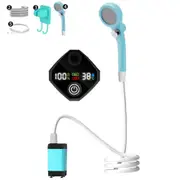 Portable Camping Shower Pump Rechargeable Electric Shower Pump with Intelligent Digital Display