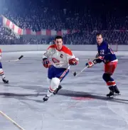 Hockey NHL Playoffs Montreal Canadiens Jean Beliveau as Don Marsha- Old Photo