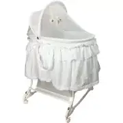 NEW Aussie Baby Deluxe Rocking Bassinet - White