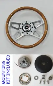 74-94 Chevy Blazer C10 C20 S10 K10 13 1/2 wood 4 spoke steering wheel RWB Cap (for: Chevrolet)