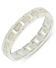 CUSHION STRETCH BANGLE SILVER | Nine West