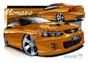 Holden Monaro V2 MONARO CV8Z FUSION A3 FRAMED PRINT (HC91)
