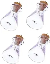 HOMOCONO Glass Bottle Ornaments Mini Drift Bottles with Cork Stoppers for DIY Crafts Home Decor and Ideas for Storing Items and Pendant Decoration